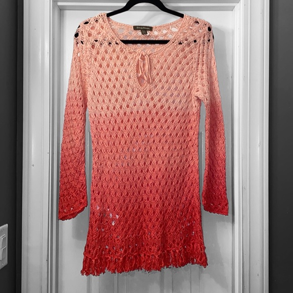 Tommy Bahama Crochet Ombré Pink Cover-up - Picture 2 of 7